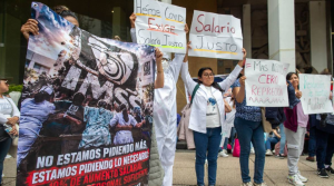 Megamarcha nacional de trabajadores del IMSS